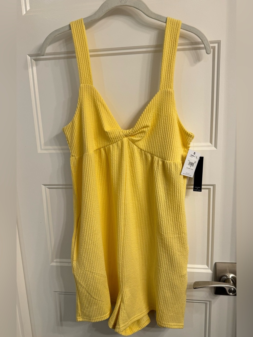 NWT O'Neill Yellow Thea Ribbed Romper